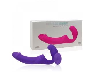 Penetrador Double Rider recarregável  Plug Vaginal e Controle Wireless - substituindo cinta peniana